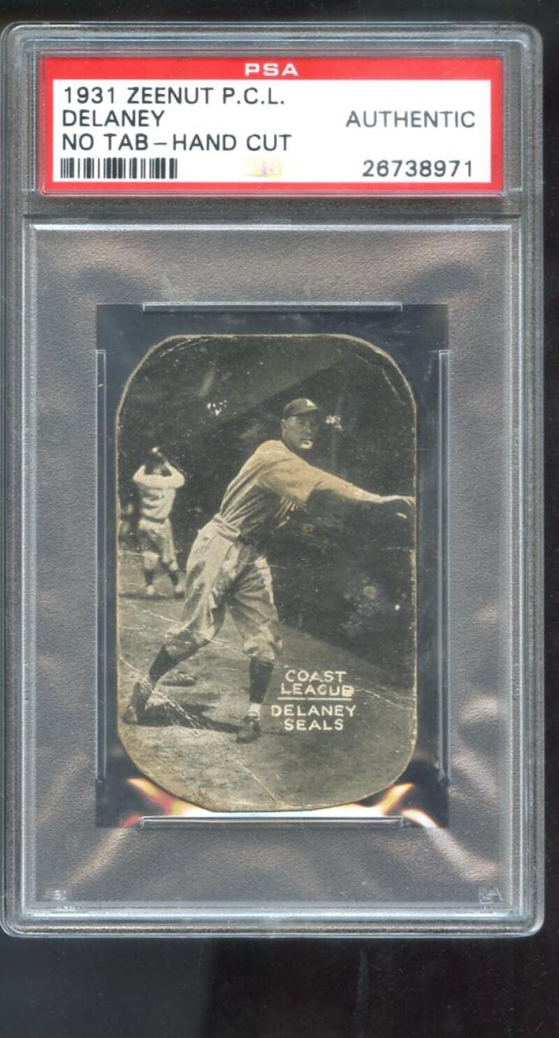 1931 Zeenut Zeenuts Art Delany PSA AUTHENTIC Graded Baseball Card Pacific Coast League PCL P.C.L. San Francisco Seals