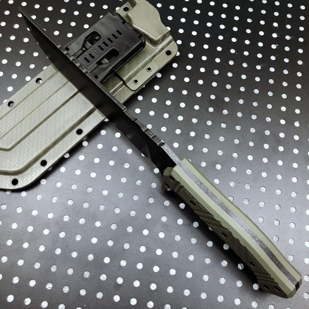 Generico TEERMA H6Z Forgiatura integrata fixed blade Coltello multiuso, Utilizzato principalmente per campeggio, caccia, pesca, esplorazione della giungla, escursionismo