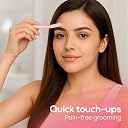 Evereve Reusable Face Razor for Women, Pack of 3, Instant Smooth and Painless Hair Removal, Ideal for Eyebrows, Upper Lip, Chin, Peach Fuzz, Forehead, Sideburns, Dermaplaning Tool, For All Skin Types gallery image
