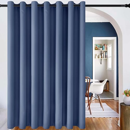 Miniatura 9 de DWCN Cortina opaca con división de habitación de privacidad total cortinas térmicas para puerta de patio sala de estar división de dormitorio y