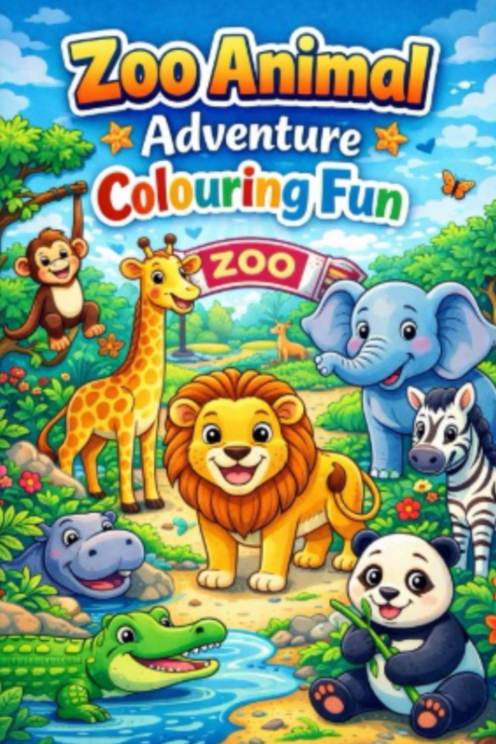 Zoo Animal Adventure colouring fun