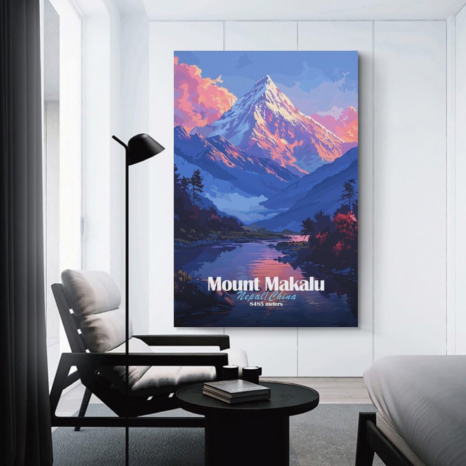 Junmoney Mount Makalu Home Decor Wall Art, 24x36inch(60x90cm), for New Homes, Bedrooms Or Workspaces, Gift Idea for Housewarming And Birthdays