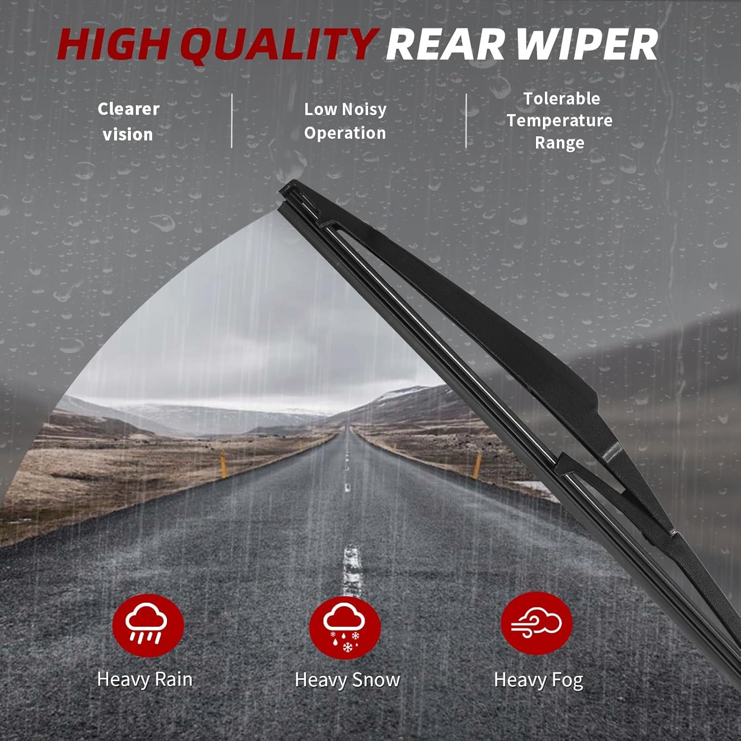 OTUAYAUTO Windshield Wiper Blades Replacement for Hyundai Accent 2012-2022 All-Extreme Weather Performance Quiet No Trace Front and Rear Wipers U/J Hook 26"+16"+11" (Pack of 3)