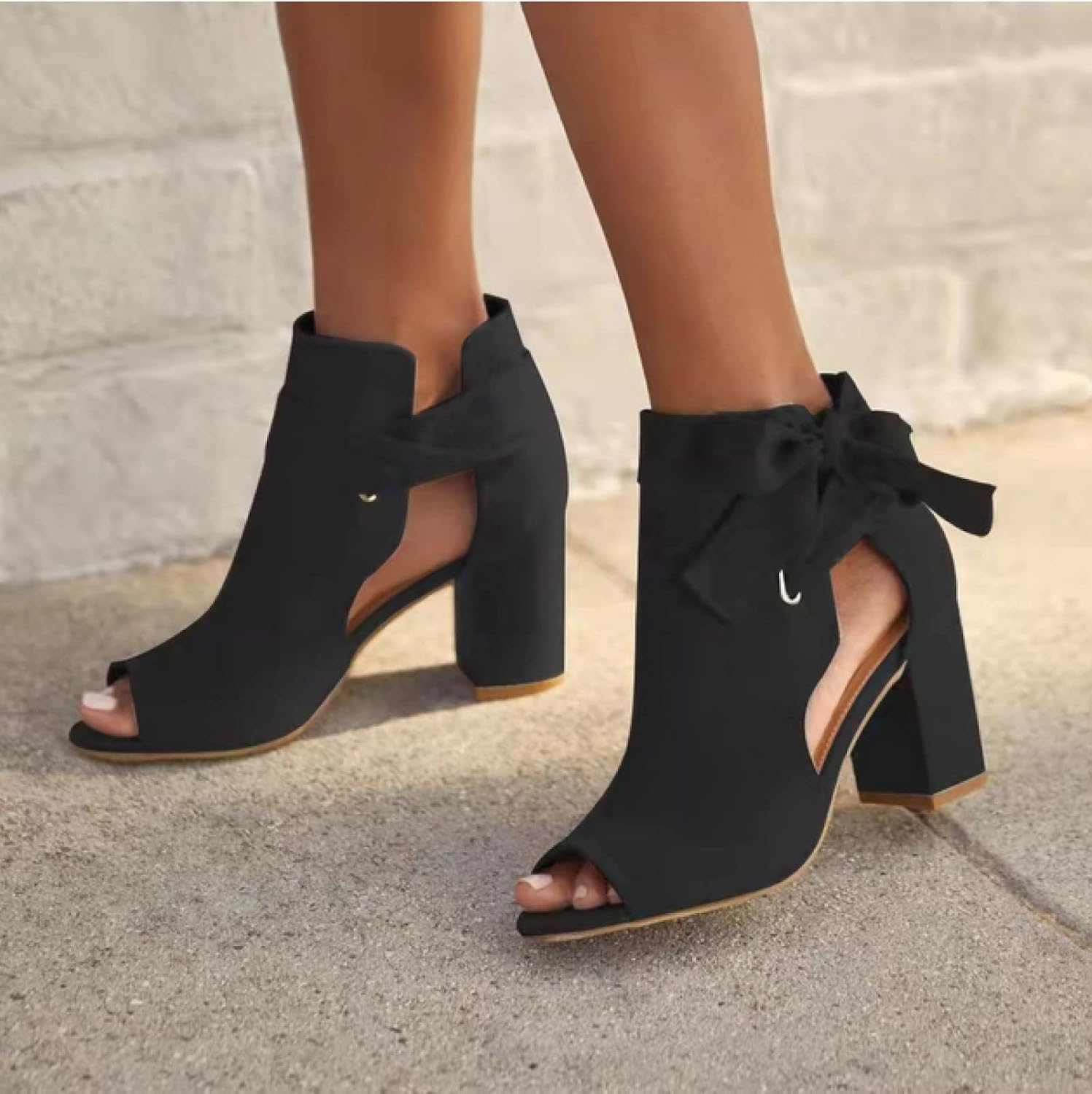 QAZW Women's Sandals Thick High Heels 