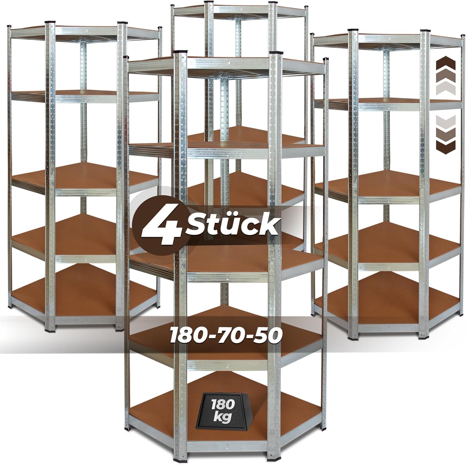 Schwerlastregal Eckregal Kellerregal Lagerregal aus Holz und