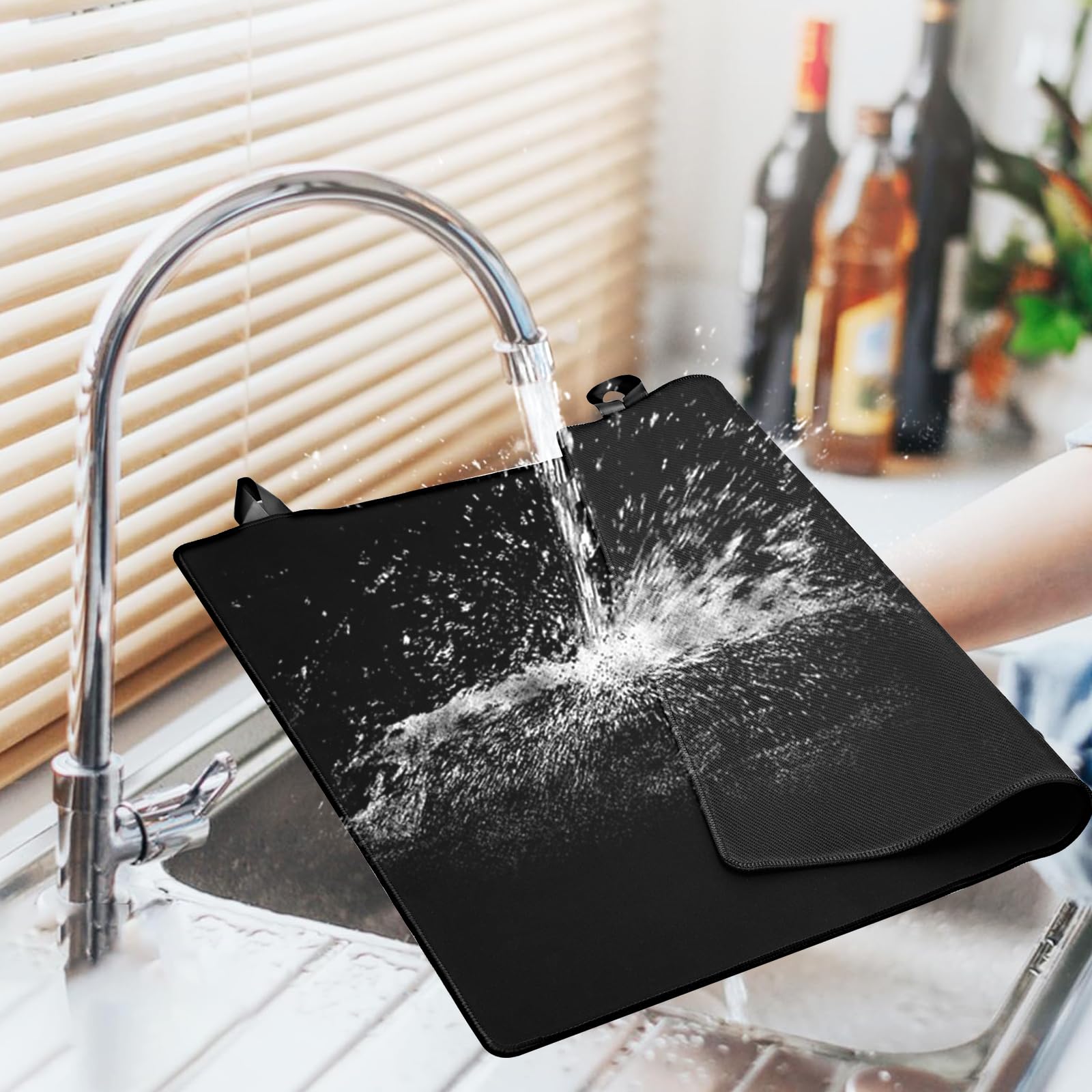 Copertura per piano cottura a induzione,Copri Piano Cottura Induzione 61 x 53 cm, Riutilizzabile Tappetino per Piano Induzione multifunzionale in Silicone Antiscivolo Antigraffio, con 2 Ganci