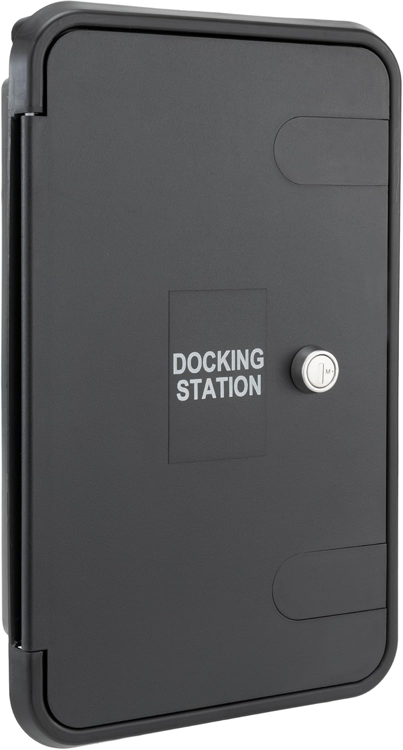 RecPro RV Docking Station | Recessed Water & Utility Panel with Quick Connect Shower (Docking Station with Quick Disconnect Shower, City Water/Tank Fill, 2X Coax)