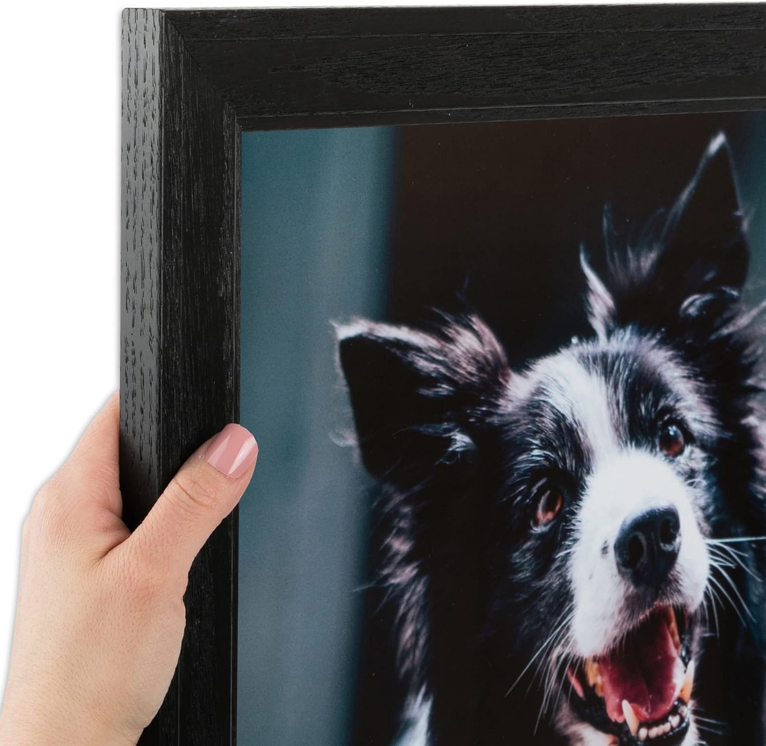 ArtToFrames 19x21 inch Black Stain on Pine Wood Picture Frame, 2WOM0066-80206-YBLK-19x21