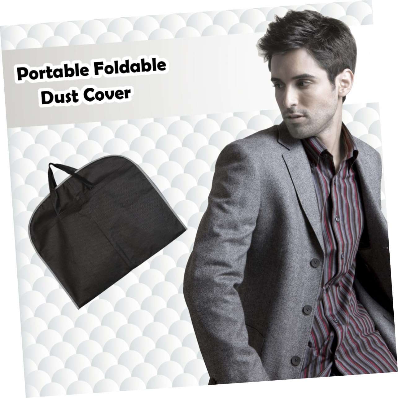 Funda de Viaje para Ropa Negra, 3 Unidades, No Tejido | Asas y Cremallera Completa, Formato 101x60cm, Bolsillo de Identificación y Ranura para Gancho