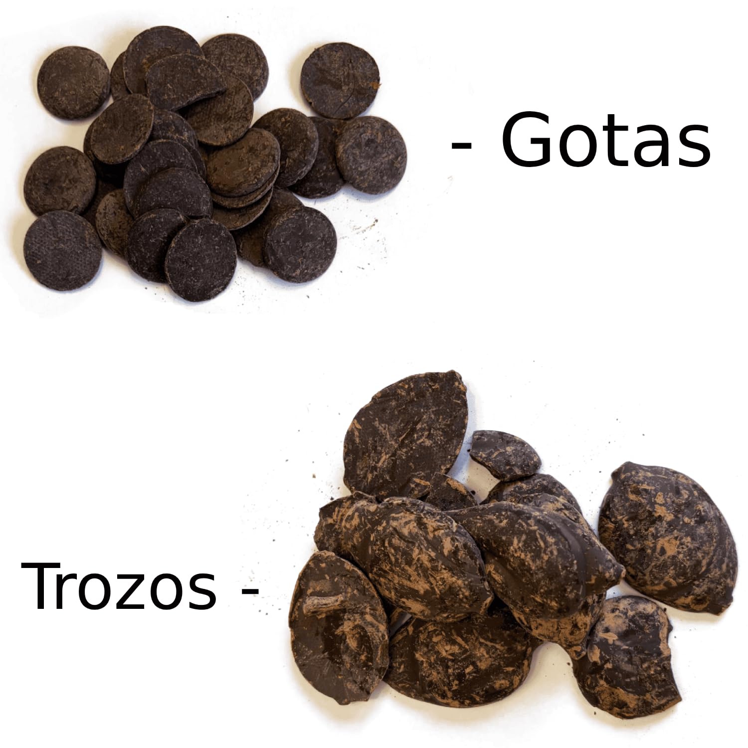 Maxivio Pasta de Cacao en Trozos 2,5 kg - 100% Cacao Puro Natural - Formato Profesional sin Azúcar, Gluten ni OGM - Ideal para Chocolatería, Repostería y Coberturas