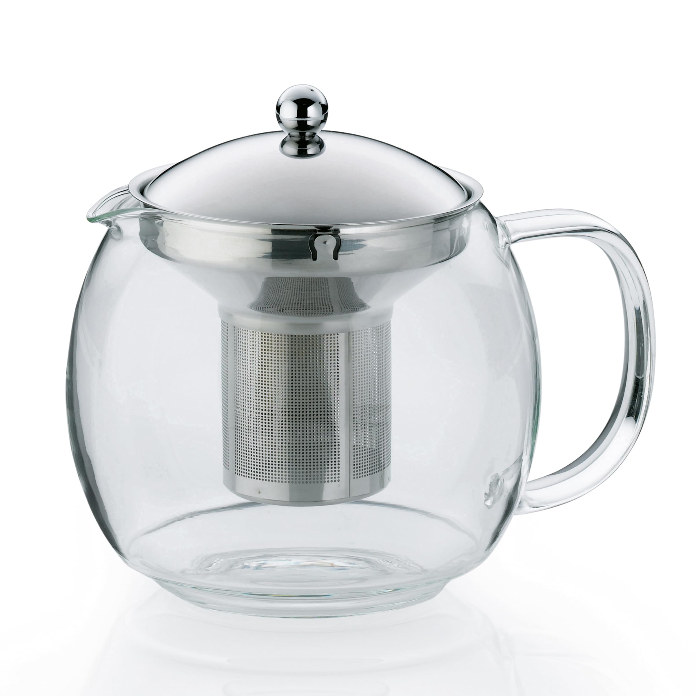 kela Théière en verre avec filtre, en verre 1,5 l CYLON, Verseuse en verre pour thé en vrac et sachets de thé