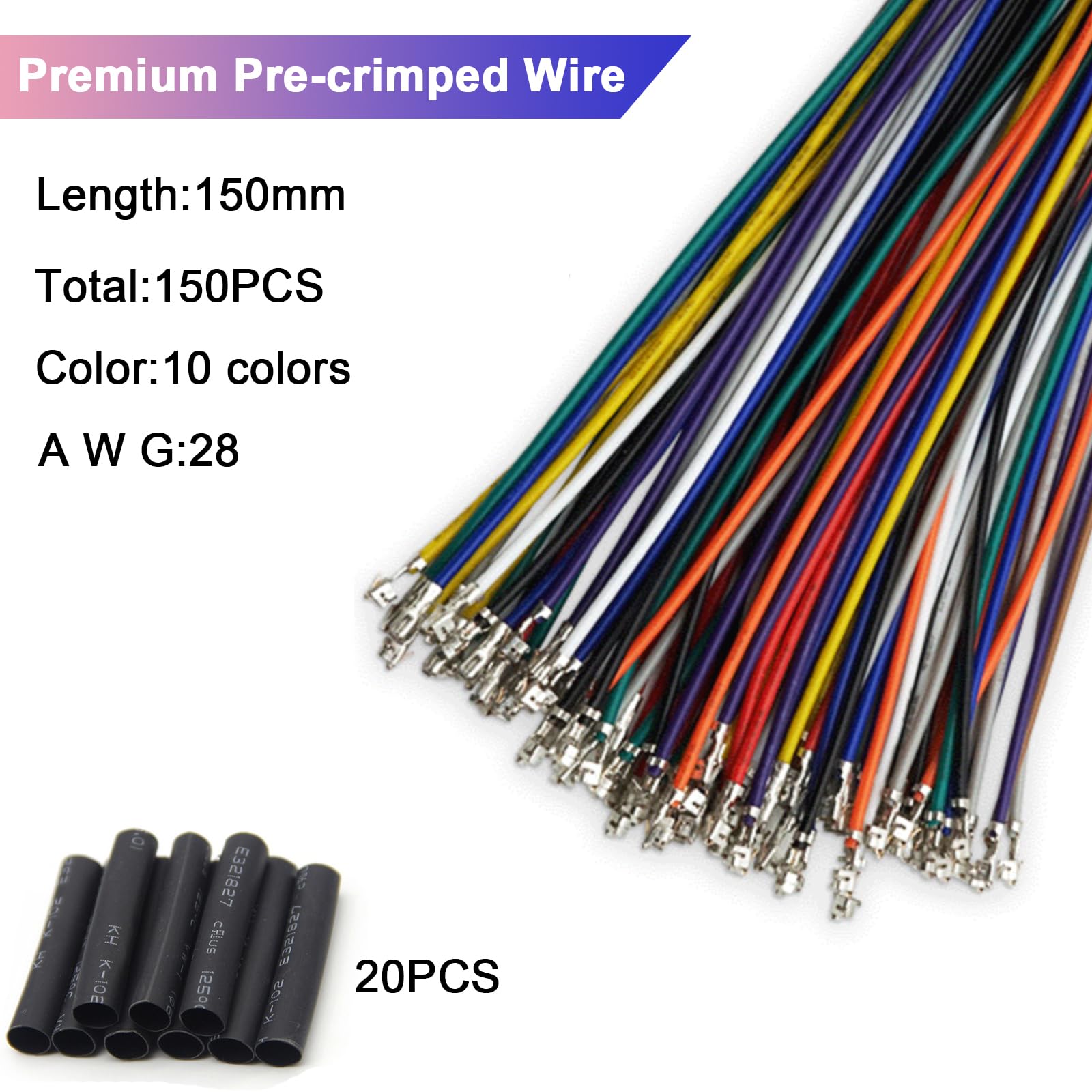 JST SH - Kit di connettori da 1,0 mm, 3/4/5/6/7/8/9/10/12 pin, adattatore JST (totale 140 connettori sh1.0) per controller di volo FPV Drone, con cavi pre-crimpati 28AWG (150 mm/5,9 pollici)
