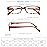 Henotin 5-Pack Reading Glasses Blue Light Blocking Anti Eyestrain Computer Reading Glasses for Women and Men Readers (Mix Color-C2, 1.75, Diopters)
