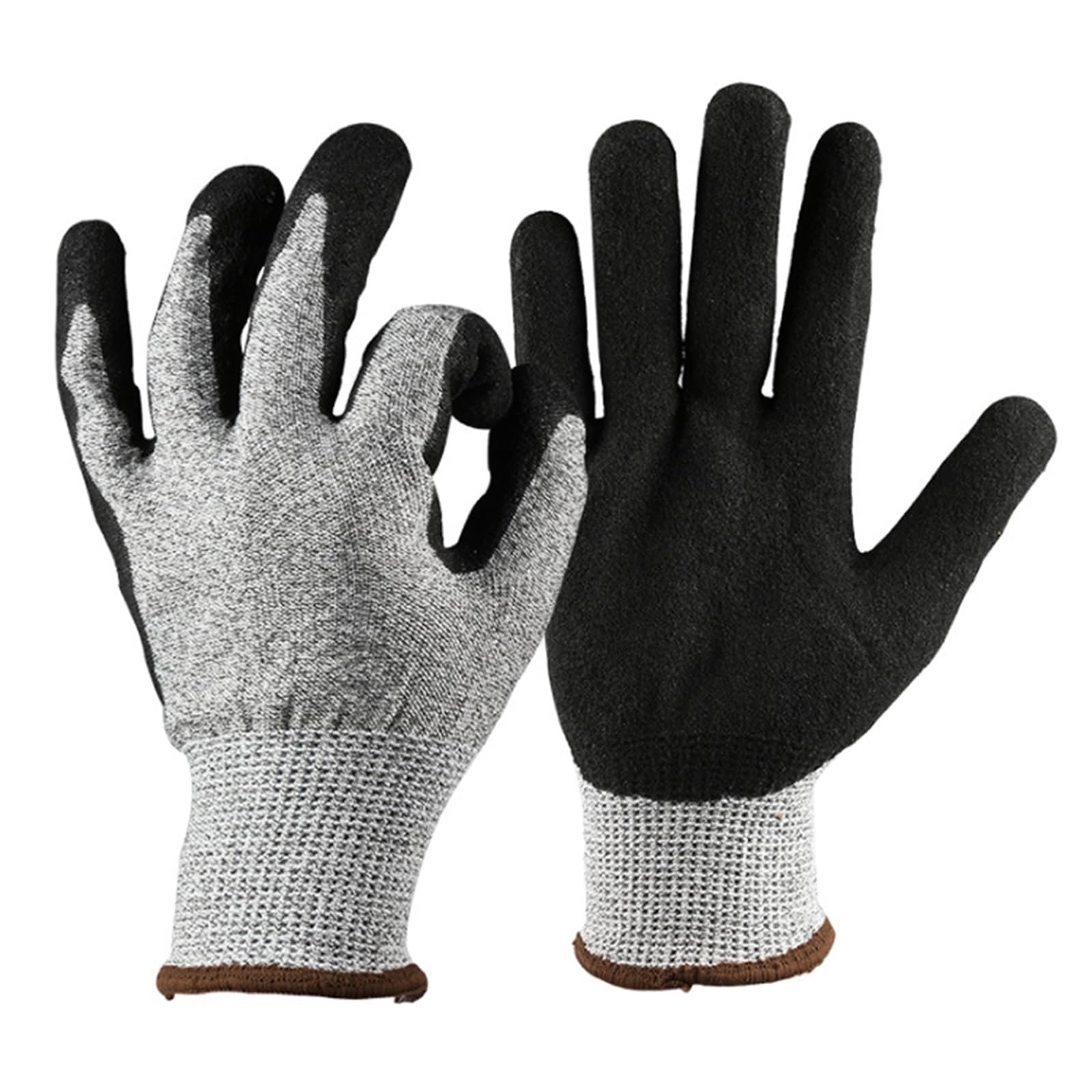 1 paio di guanti antitaglio 3D livello 5, lavabili, elasticizzati e confortevoli, for lavori giardinaggio in edilizia Resistente alla perforazione(Xl)