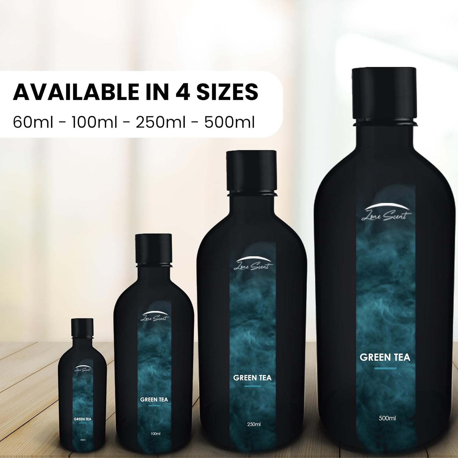 Green Tea Essential Oil for Diffusers - Premium Aromatherapy Oils Set for Home and Hotel, Scented Oil Diffuser for Relaxation, Eco-Friendly, Safe for Family and Pets, Diffuser Refill 100ml