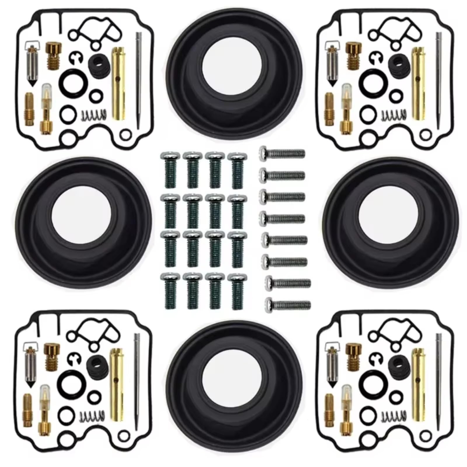 Kit De Reparación De Carburador De Motocicleta para Yamaha FZR600R 1989-1999 C FZR600 FZR 600 R Rebuid Set Aguja Válvula Émbolo Diafragma Kit Reparación Carburador(Set 2)