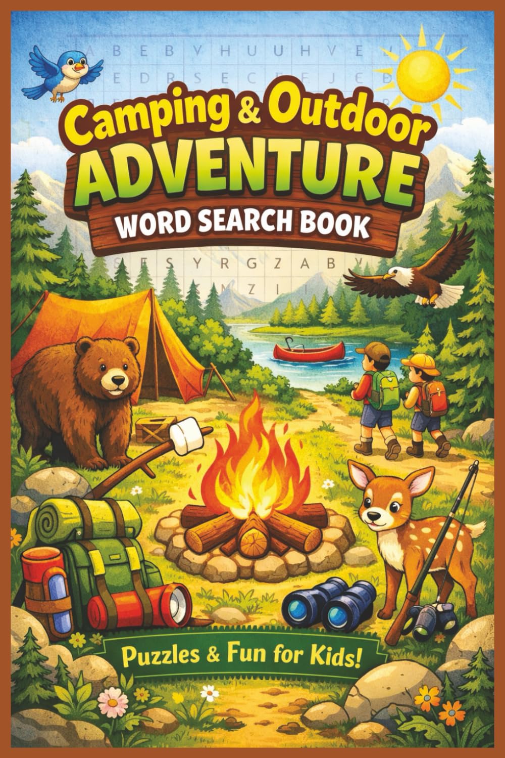 Camping & Outdoor Adventure Word Search Book: Fun and Educational Word Find Puzzles Featuring Nature, Hiking, and Camping Adventures