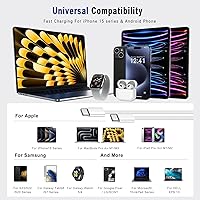 Vista 5 de VOTY Cable USB C 3A de carga rápida de 3 pies, cable de carga USB C a USB C trenzado para Samsung Galaxy A10e A20 A50 A51 A71, S20 S10 S9 S8 Plus