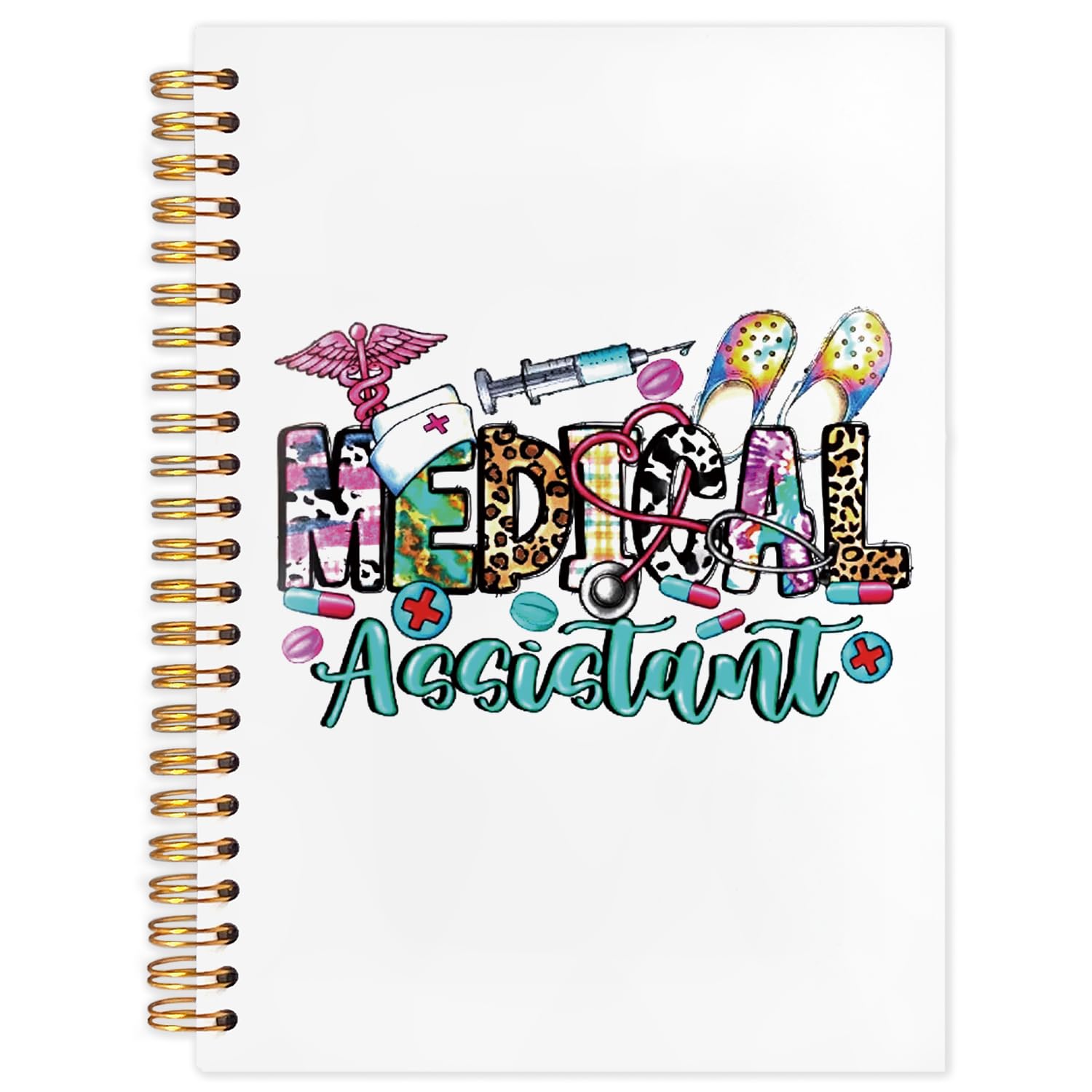 SNNDER Cuaderno de asistente médico, regalos de asistente médico para mujeres y mujeres, regalos de la semana de agradecimiento para mamá, cuaderno en espiral de tapa dura de 5.5 x 8.3 pulgadas