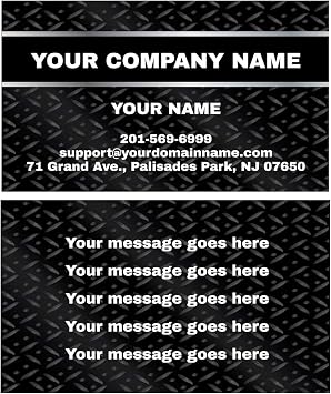Impactonlineprinting Custom Premium Business Cards, Full Color 2 Sides - Black Metal Panel, 16pt (350gsm-Thick Paper), (250pcs to 2,500pcs) Made in the USA