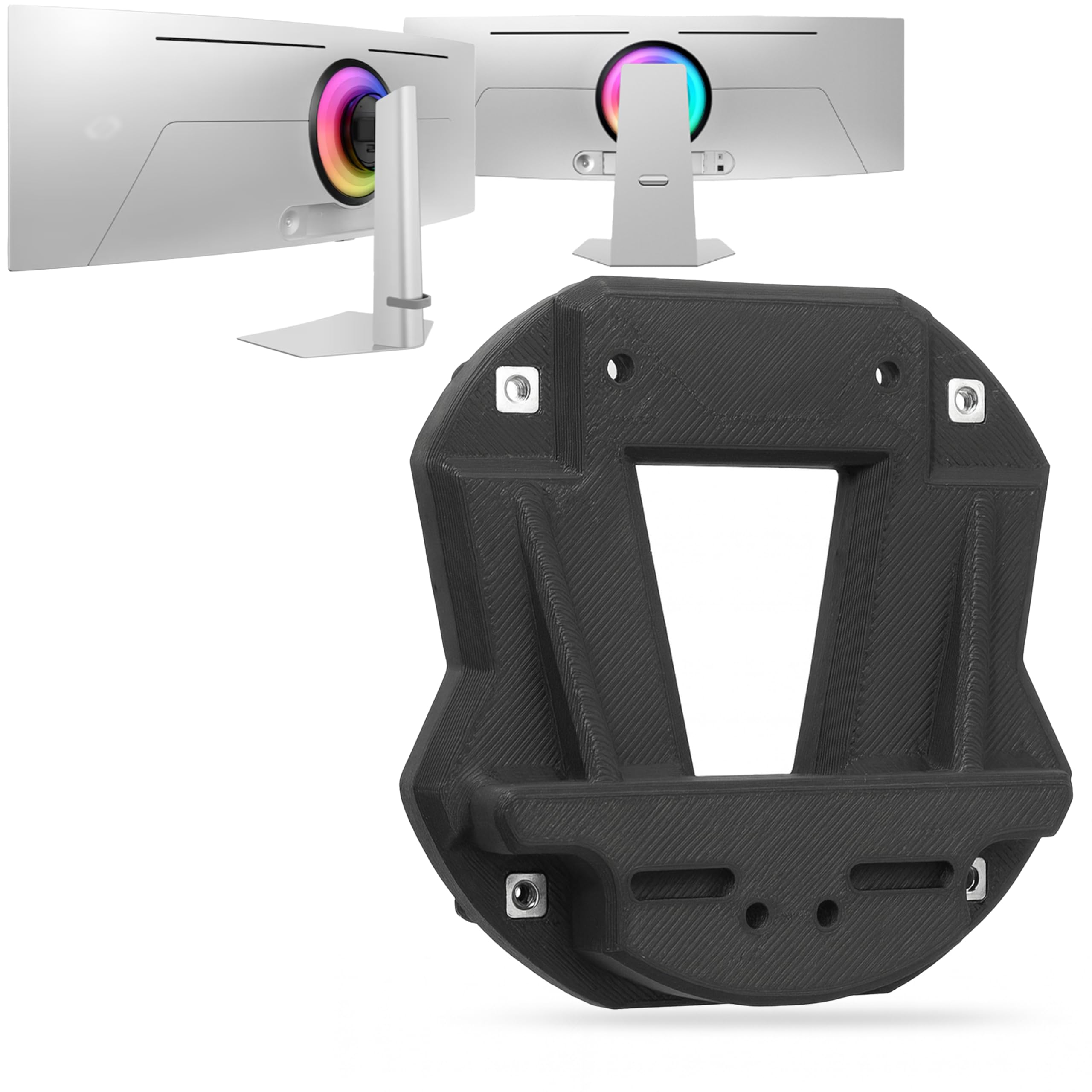 3IDEE Adaptador VESA Compatible con Monitor Samsung Odyssey OLED (G93SC, G95SC, S49Cg934) - 75 x 75 mm - Ajuste preciso y Estable - para Montaje en Soporte de Monitor