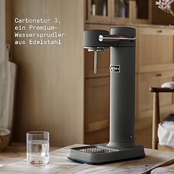 Aarke Carbonator 3, Saturator do Wody z Butelką, Wykończenie Szary