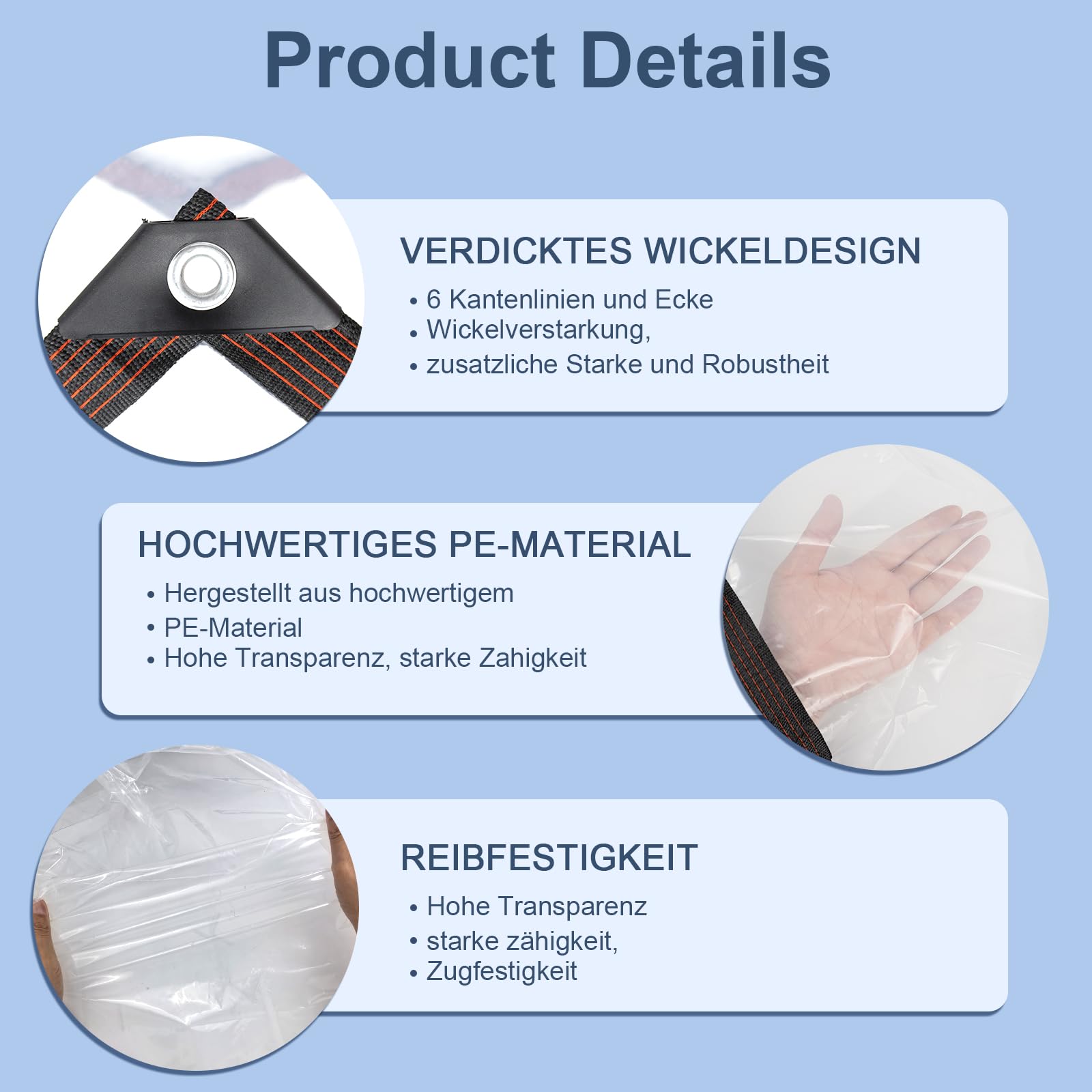 Bache Transparente Exterieur, Bâche Transparente avec Oeillets, Imperméable, Anti-déchirure, pour Meubles de Jardin, pour l'extérieur, Isolation des Plantes, Pergola,Veranda, Terrasse,Greenhouse,2x3m