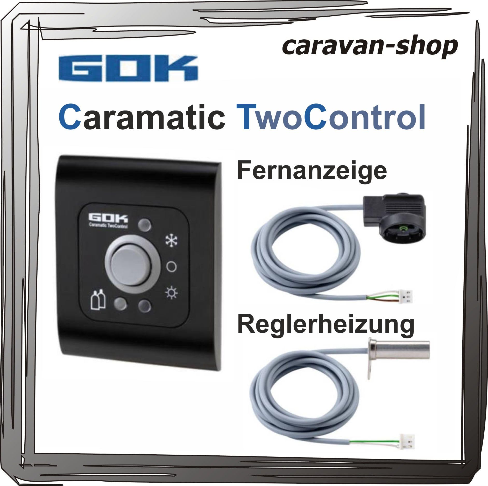 GOK Caramatic TwoControl Fernanzeige + Reglerheizung EIS-Ex Caravan, Wohnmobiel
