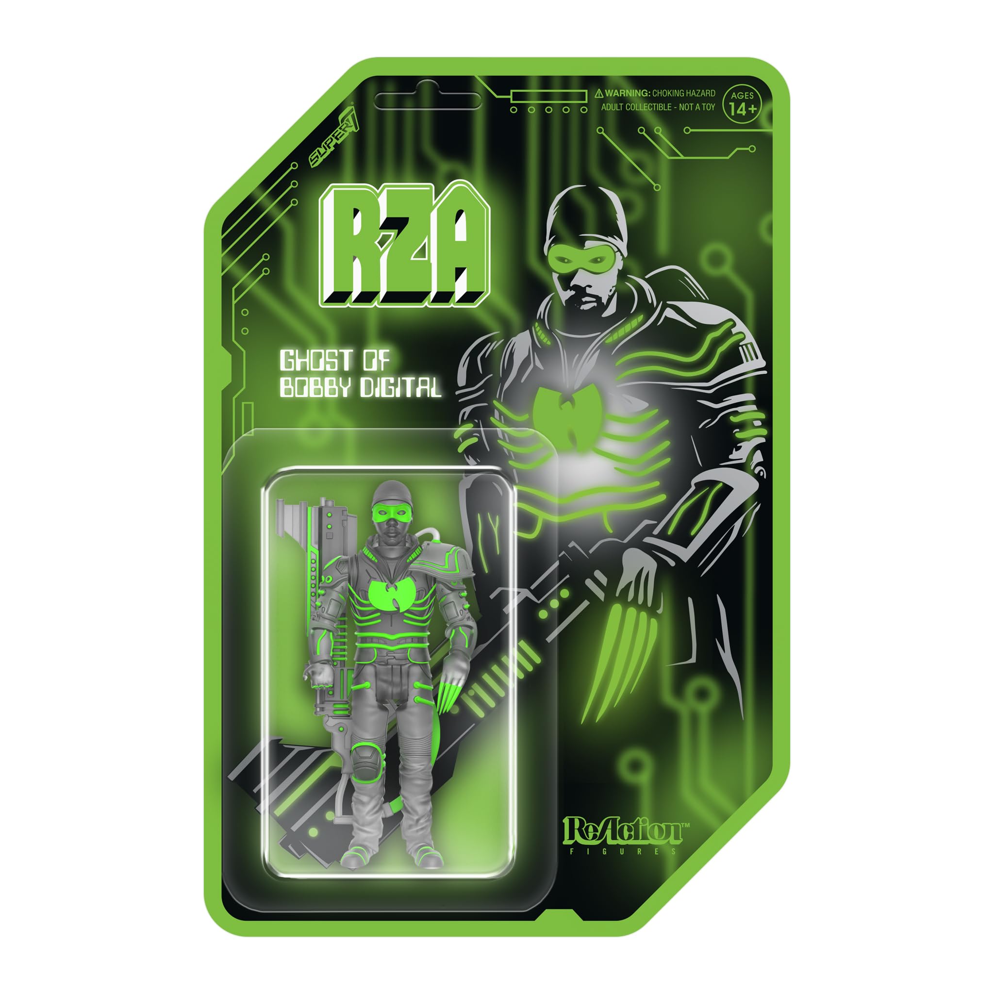 Amazon.com: Super7 RZA Bobby Digital (Clear) Reaction Figure
