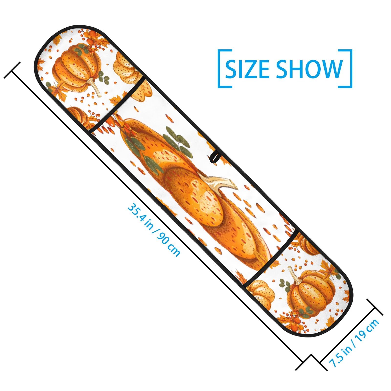 Pumpkin Berry Maple Double Mitt Oven Glove Heat Resistant Microwave Glove Extra Long Potholder Kitchen Oven Mittsfor Cooking Baking and Serving