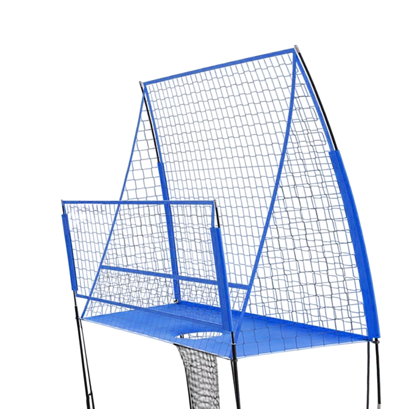 Menolana Volleyball Practice Net Adjustable Height Convenient Easy to Assemble Volleyball Training Equipment Net for Yard Outdoor Team, Blue