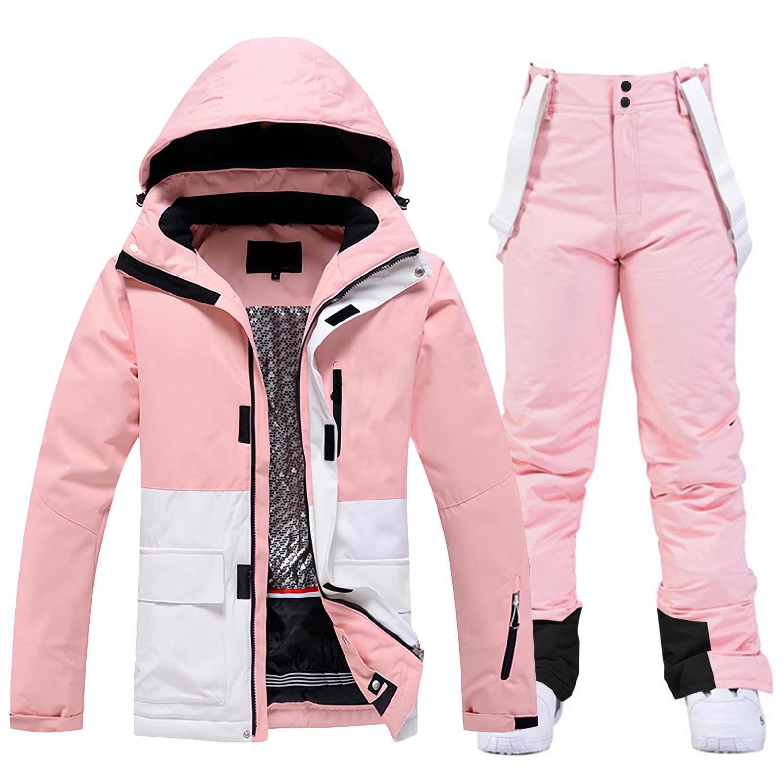 RIUIYELE Women's Ski Jackets and Pants Set