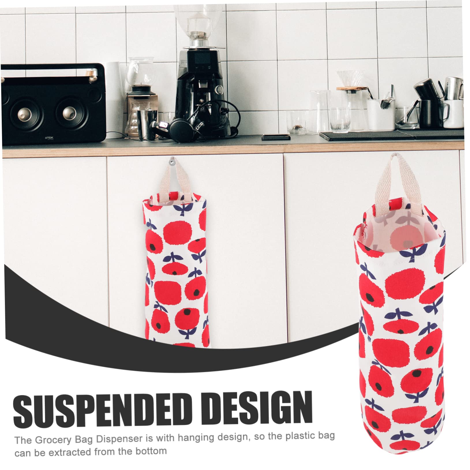 ABOOFAN 5piezas Soporte De Bolsas De Plástico Colgante para Cocina Organizador De Bolsas De Desecho De Tela Resistente y Reutilizable Gran Capacidad Dispensador Práctico para Hogar y