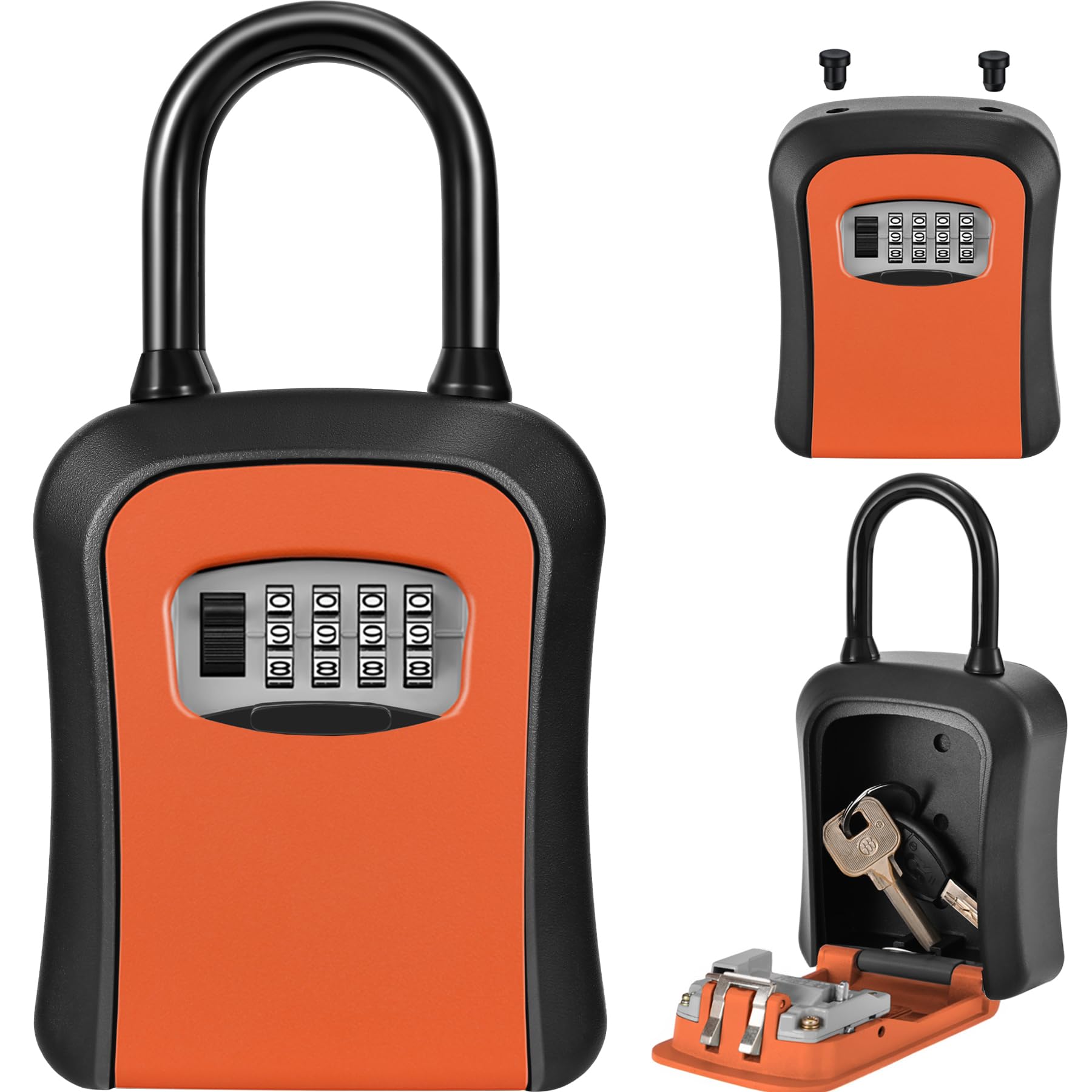 Amazon.co.jp: キーボックス 鍵 ボックス 南京錠 ロック ダイヤル式 4