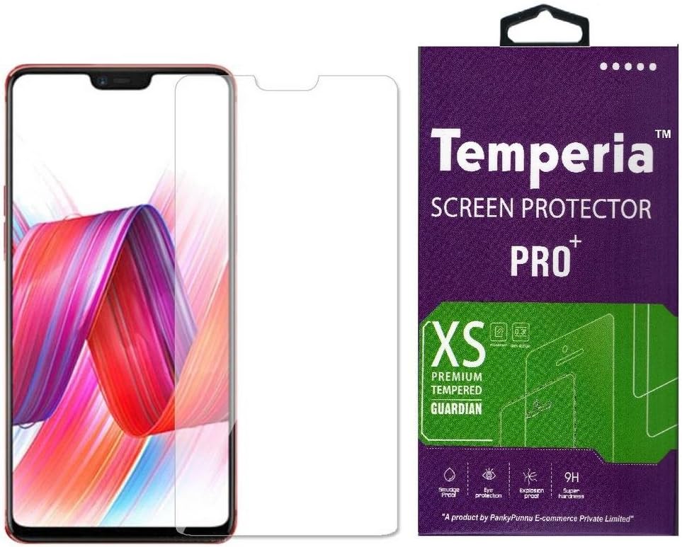 Temperia Tempered Glass Screen Guard Gorilla Protector for Vivo V9 with Easy Installation Kit (Full Screen Coverage Except Edges) (Transparent) (Pack of 1)