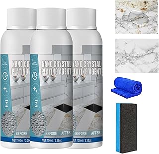 Stone Nano Crystal-Plating Agent,Furniture Marble Scratch Repair Refurbishment Agent,Nanometer Crystal Coating Agent, Nanometer Crystal Plating Agent for Indoor And Outdoor Use (3 PCS)