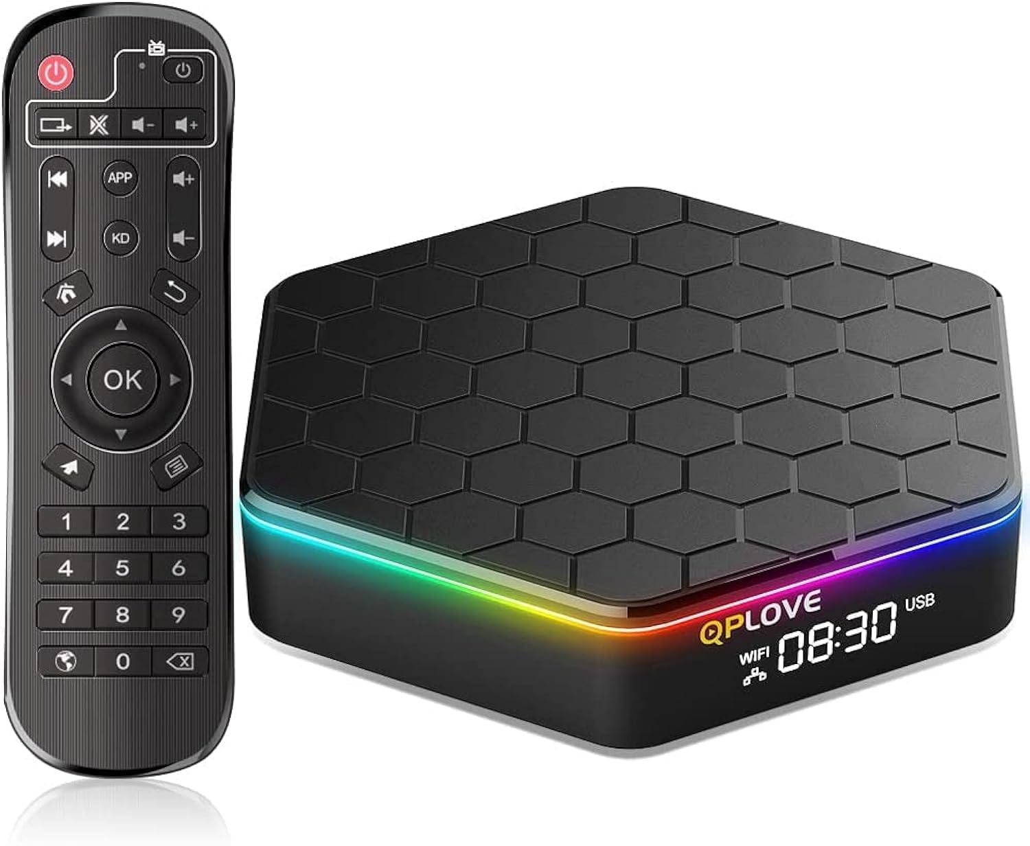 Android TV Box 12.0, Smart TV Box H618 Quad-core 4GB 32GB Support 2.4GHz/5GHz Dual Band WiFi6 Bluetooth 5.0 Ethernet LAN 3D/6K Video Android Box Set Top TV Box