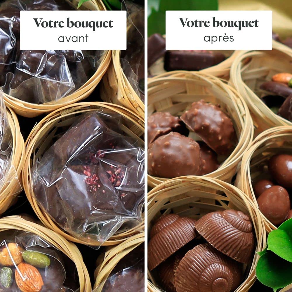 CHOCOLATS LOUIS - Chocolat a Offrir Français et Artisanal - Bouquet 285 g - Panier Gourmand - Coffret Cadeau Anniversaire Mamie Fete des grands meres Paques