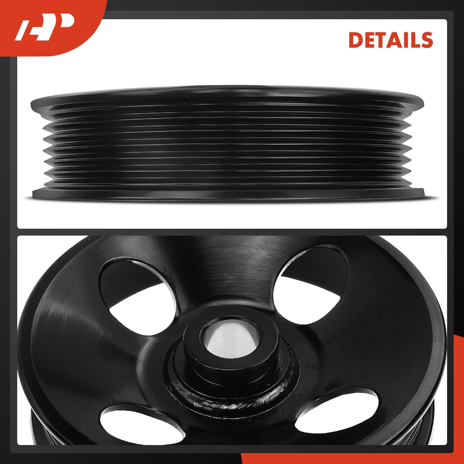 A-Premium Power Steering Pump Pulley Compatible with Chevrolet Equinox Impala Captiva Sport & GMC Terrain & Buick LaCrosse Allure & Cadillac SRX XTS, 3.0L 3.6L