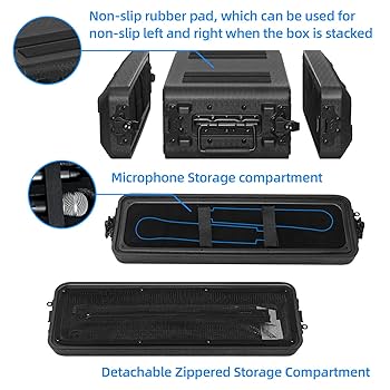 ラックケース　2U フライトケース Amazon.co.jp: Diandian 2U ラックケース 浅い深さ12インチ