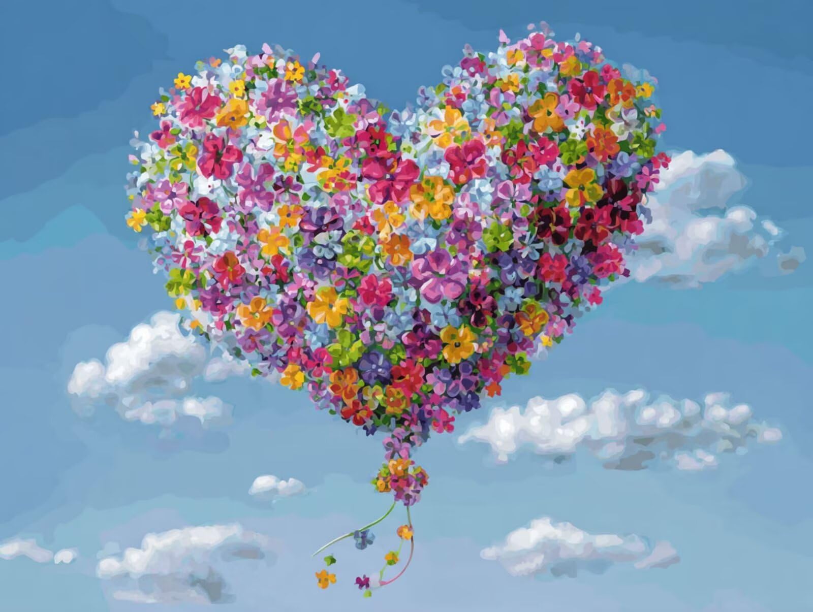 Love Diamond Painting dla dorosłych, obraz z motywem nieba, obraz typu "zrób to sam", okrągłe pełne wiertło, zestaw do malowania, dla dorosłych, zestaw do majsterkowania, dekoracja ścienna, prezenty