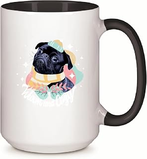 Warm Cozy Pug Gift for Pet Lovers Quote 11oz 15oz Inner Color Accent Mug
