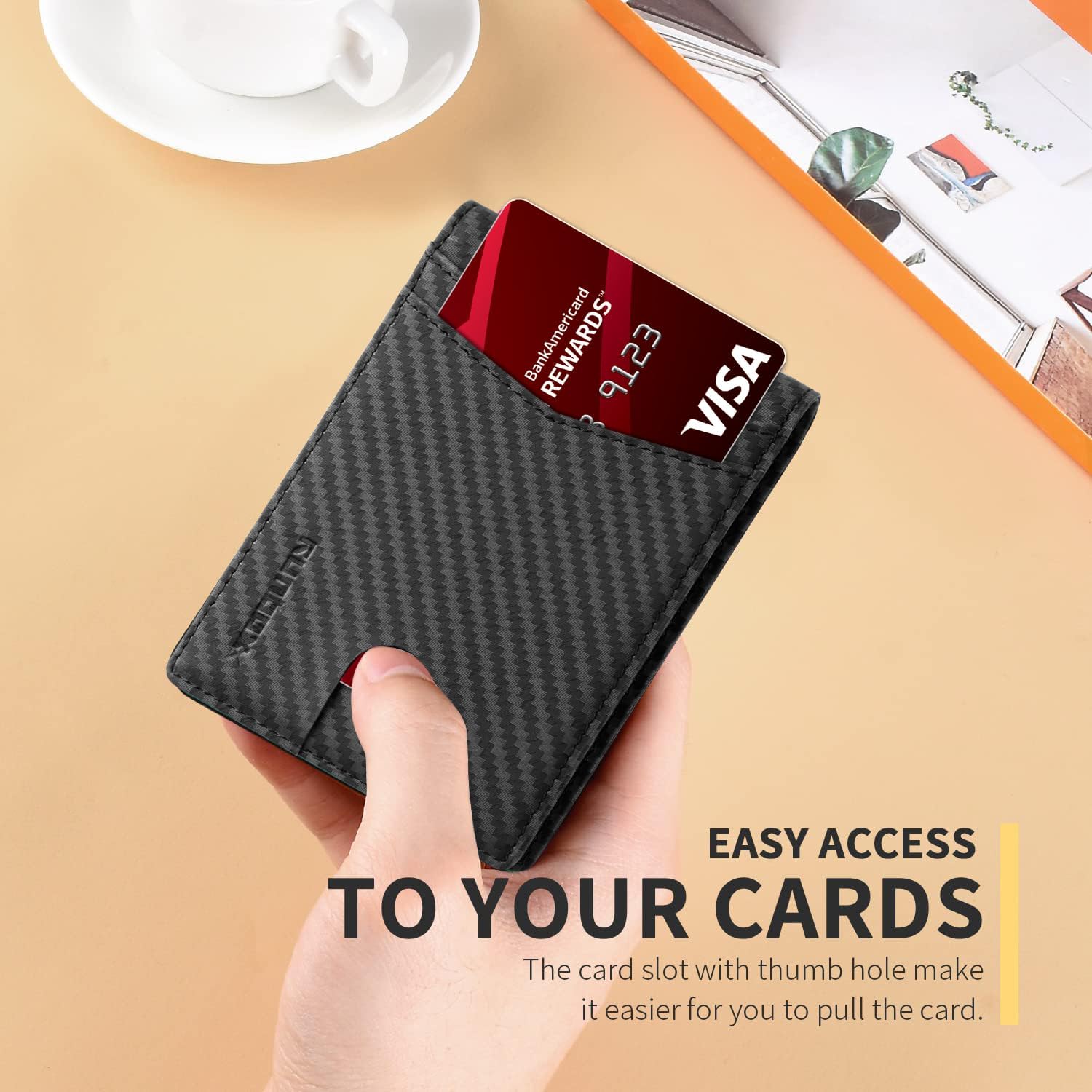 RUNBOX Wallet for Men Slim Rfid Leather 2 ID Window With Gift Box | Slim thumbnail