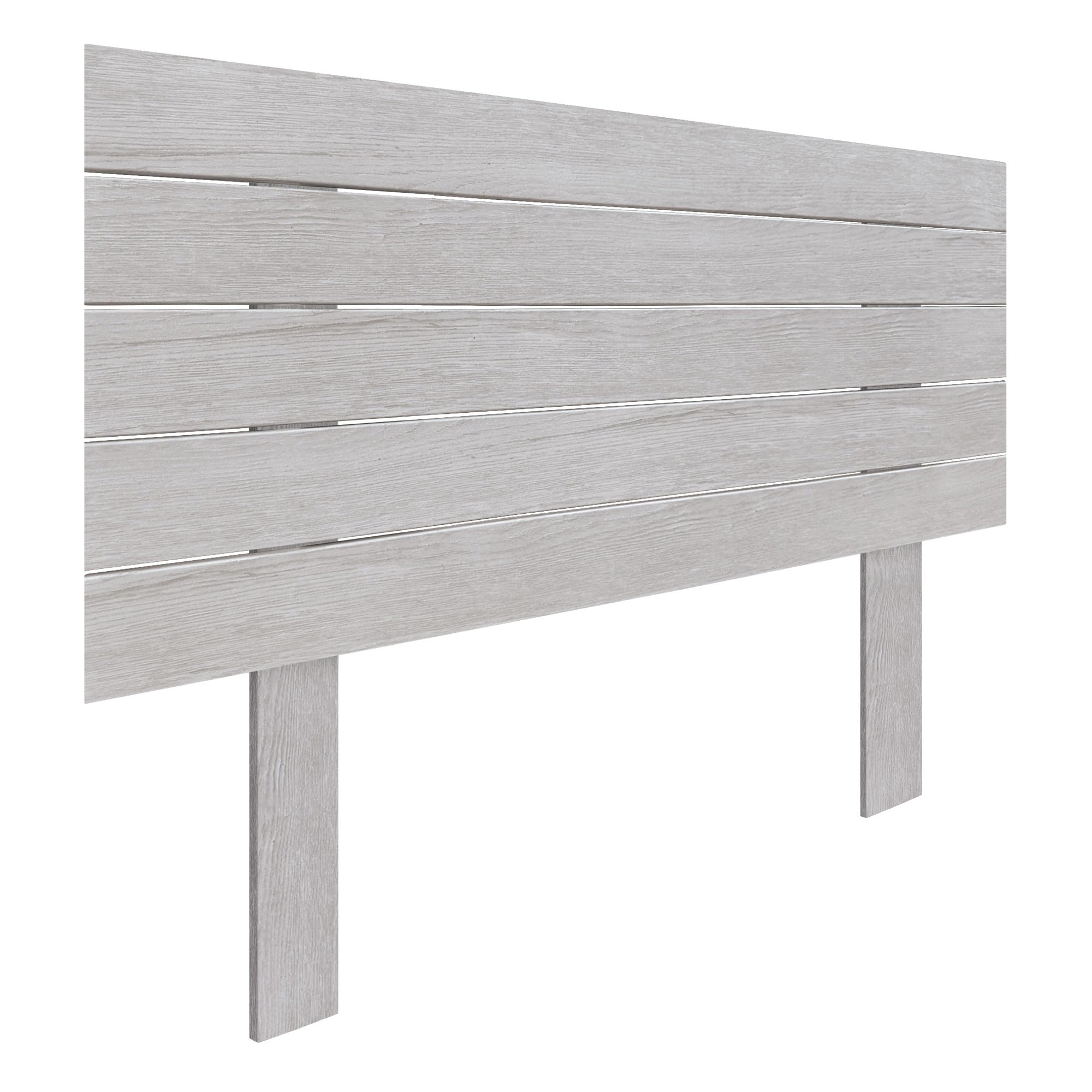 DHOME Cabecero de Madera reciclada DM con Patas Estilo Palet Horizontal Cama Palets Herrajes incluidos (Ártico, 105cm)