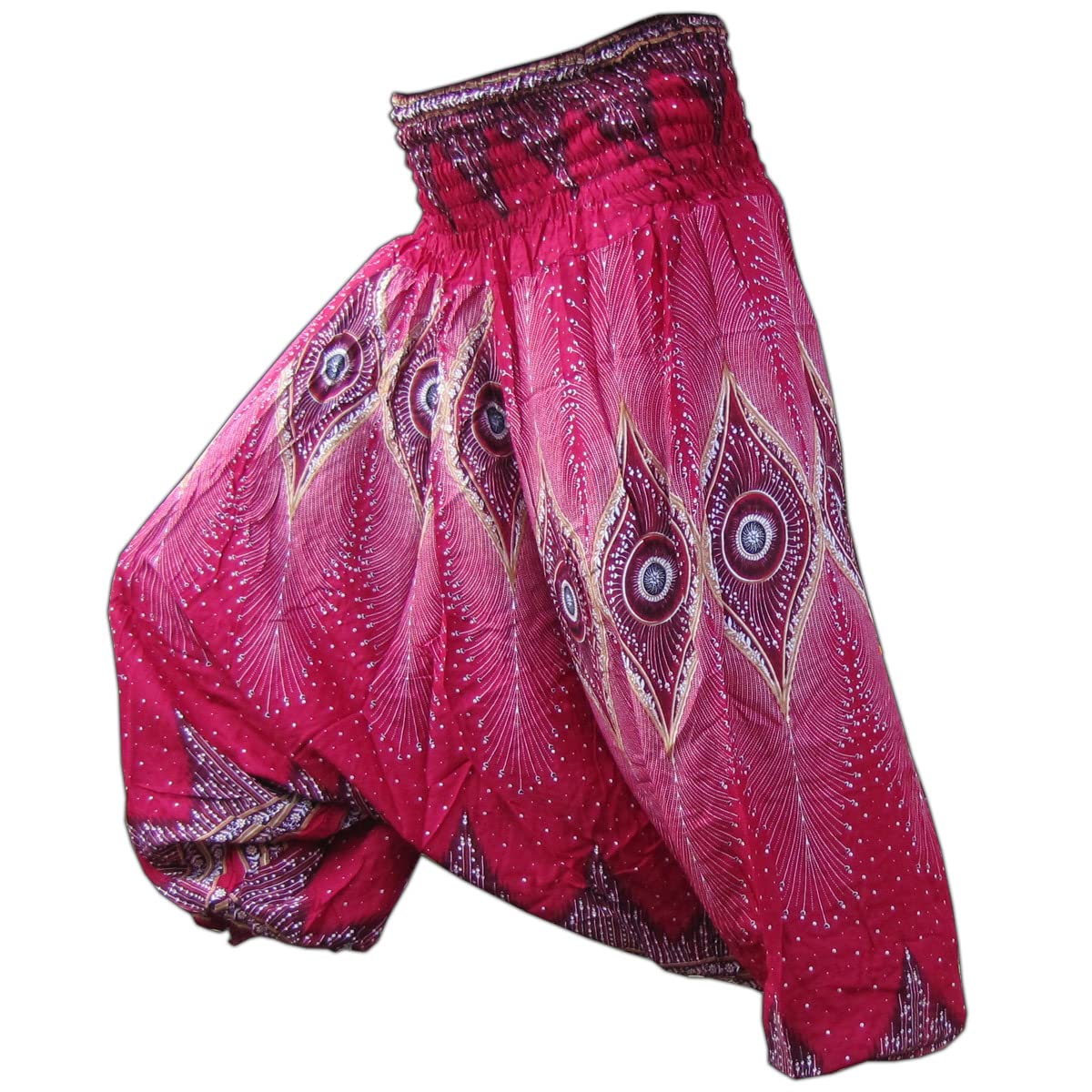 Panasiam Unisex Red Aladin Pants Peacock Ae01pcock L