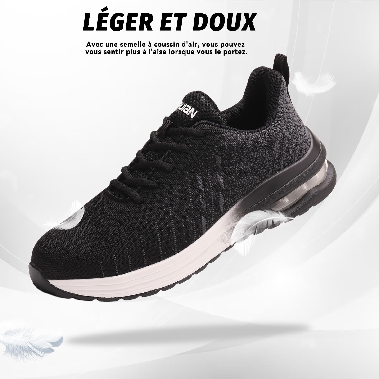 Furuian Chaussures de Sécurité Hommes Femmes Légère Basket de Securite Chaussures de Travail Homme Embout en Acier Bottes de Sécurité