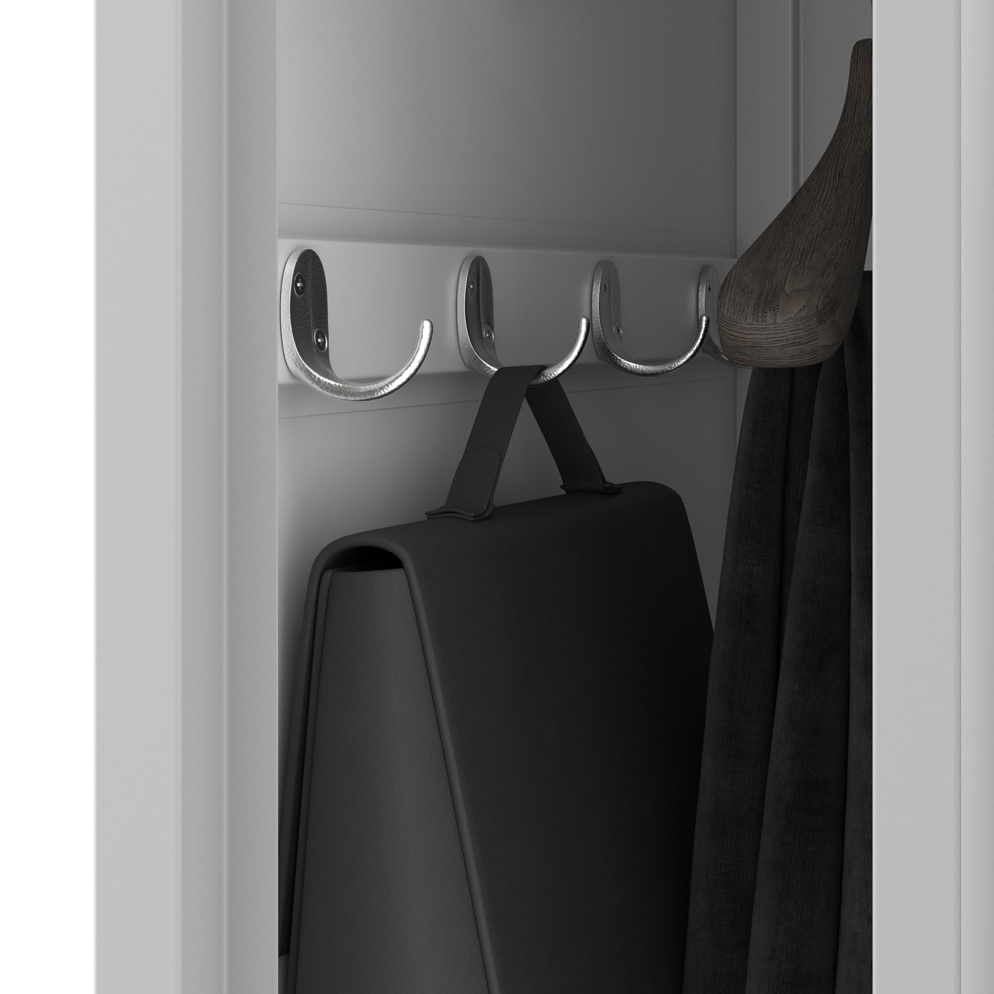 Jan Nowak Kleiderspind Metall abschließbar Garderobenschrank Umkleideschrank Schließfachschrank, 40 x 180 x 50 cm, Stahlschrank für Sozialraum mit Trennwänden, Lüftung und Kleiderhaken Grau