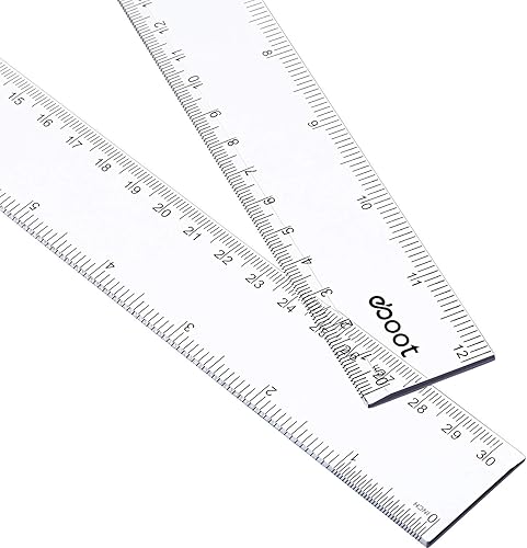 Miniatura 1 de Regla recta de plástico para estudiantes escuela oficina 2 unidades