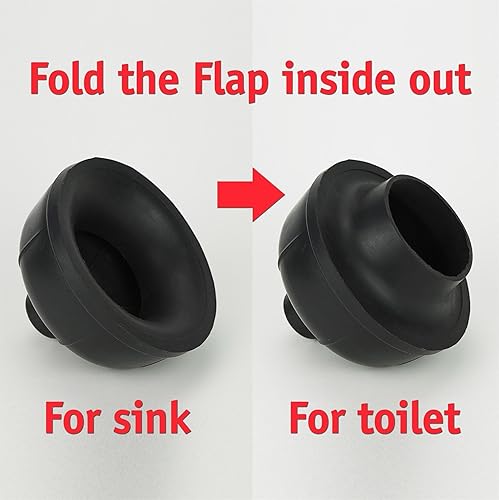 Miniatura 7 de SteadMax Émbolo de goma para inodoro, doble fuerza de empuje, resistente, grado comercial con mango de madera de 18 pulgadas (embalaje nuevomejorado)