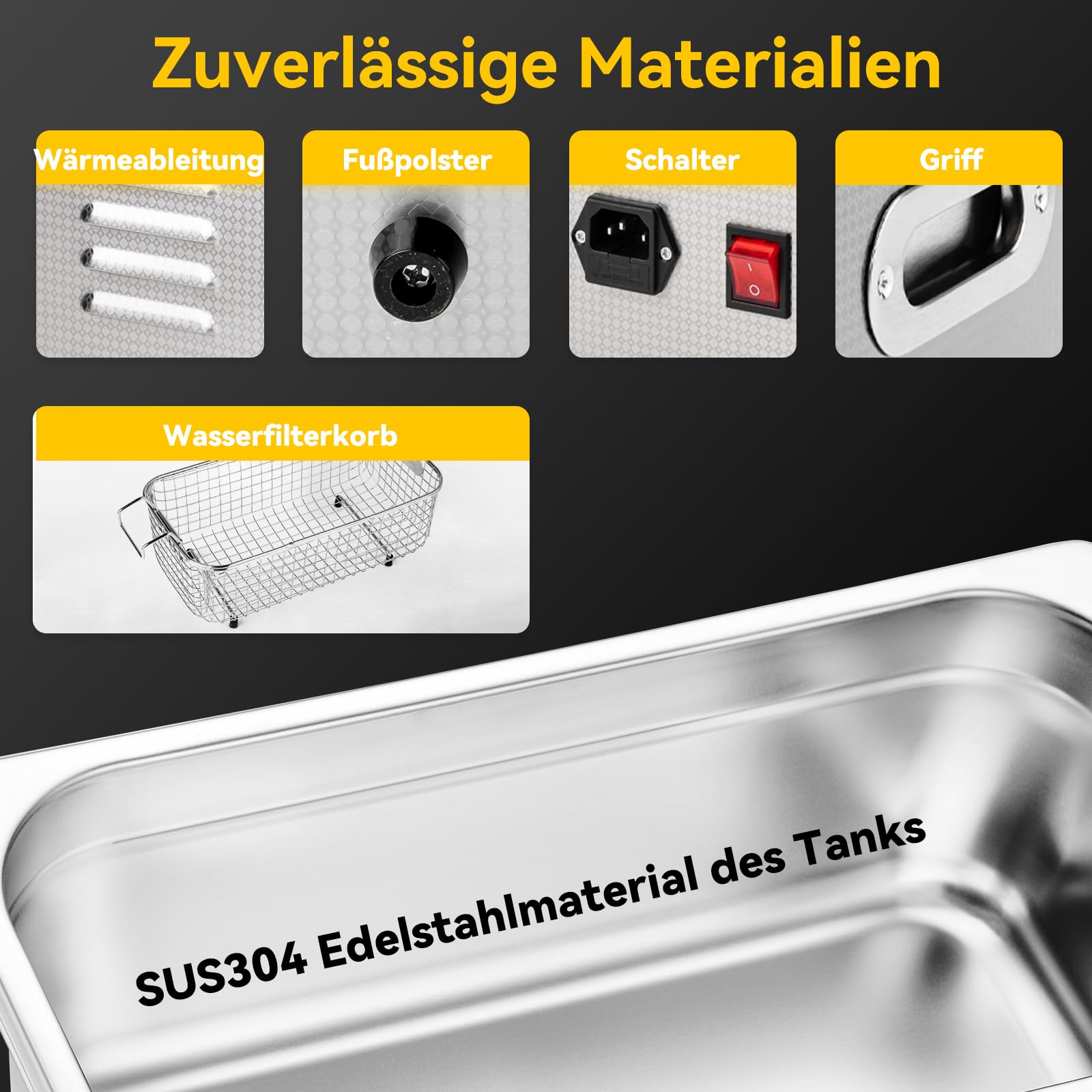 Ultraschallreinigungsgerät 3L Mit Zwei Leistungsstufen (Voll-/Halbleistung), Heizung, Timer & Entgasungsfunktion – Ideal Für Vergaser, Bauteile, Schmuck, Brillen, Zahnprothesen, Leiterplatten